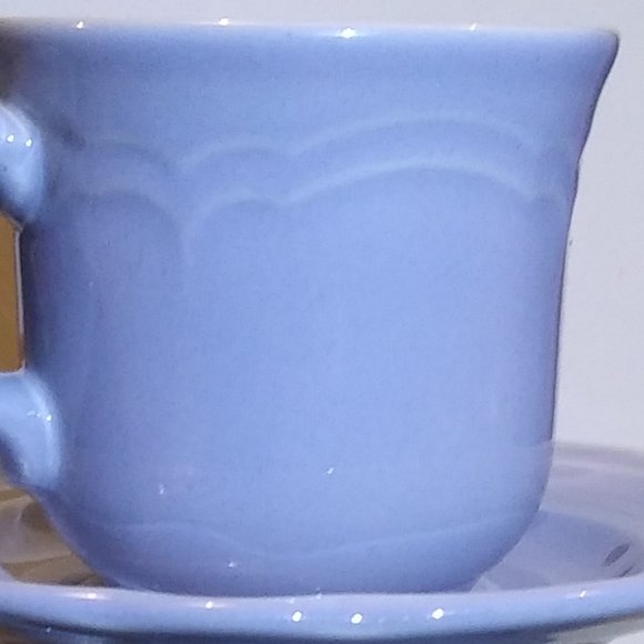 Vintage pfaltzgraff gazebo blue bouquet pattern USA teacup and saucer - Picture 3 of 9